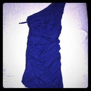 Royal Blue ALLSAINTS one shoulder ruched size 6